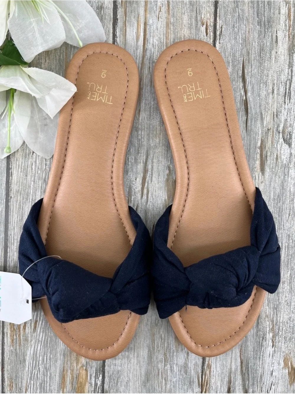 Women's Knot Slide Sandals Shoes Size 9